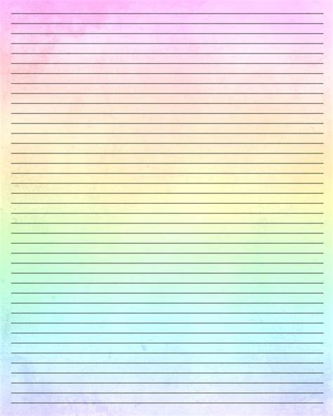 Printable Colored Lined Paper
